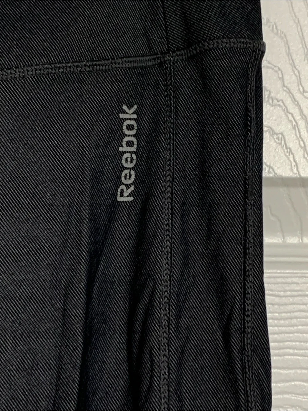 Reebok Women’s Dark Gray Athletic Leggings with Ruched Ankles